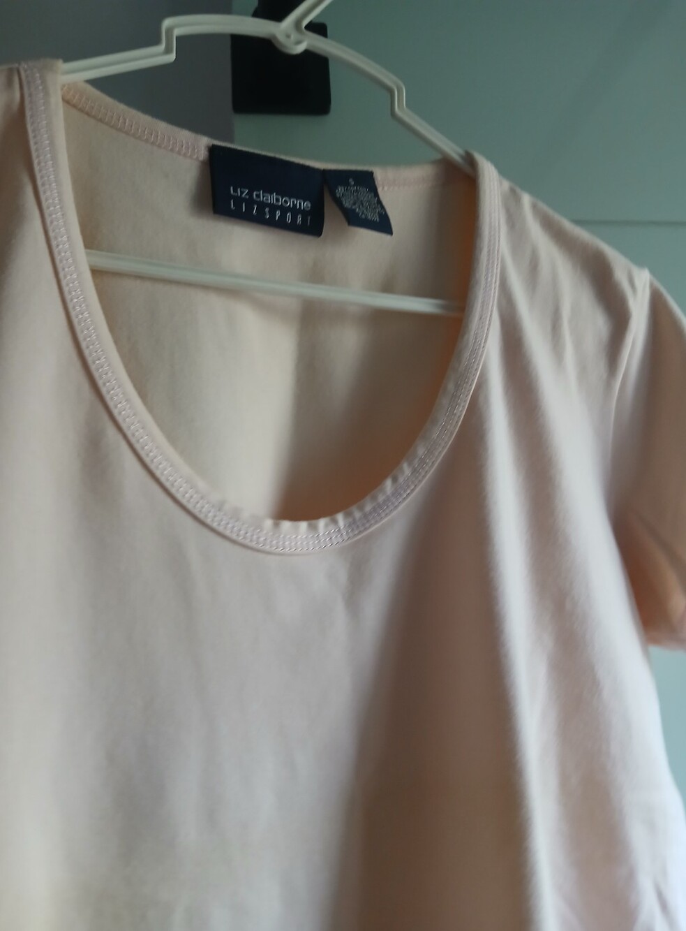 Cotton T-shirt, Pale Pink, Size Small